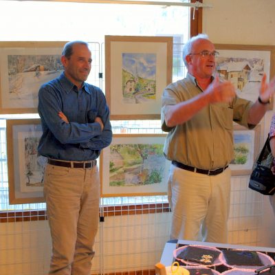 M. Pierre Brandt, directeur de l'office du tourisme et M. Georges Meunier, maire de Saint Nicolas la Chapelle